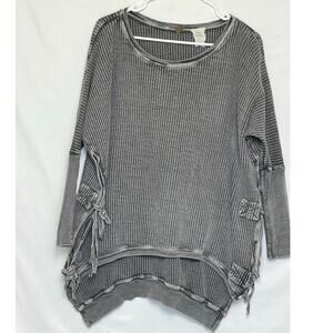 Free People Gray Crew Neck Sweater